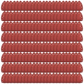 200PCS 60 Grit Mouse Sander Sandpaper 11-Holes Triangular Sanding Pads Abrasive Sheets for Palm Sanders, Detail Sanders, Mouse Sanding Pads for Woodworking & Metal Polishing