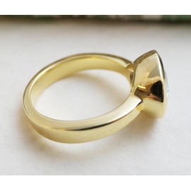 Blue Topaz Gold-Plated Sterling Silver Ring US Size 7 / Diameter 17.3