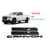 GMC Overlay 3PCS Gloss black Door Rear Elevation Canyon Emblems