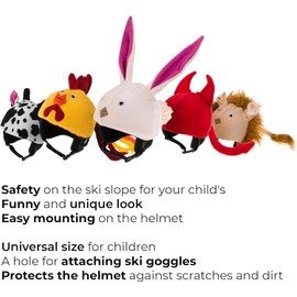 Ski Helmet and Snowboard Helmet Cover Elephant/Rabbit/Lion/Chicken/Bee/Monkey for Children Helmet Cover Helmet Cover