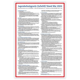 Sticker Note JuSchG "Jugendschutzgesetz vom Mai 2024" Age Rating Notice Film | 20 x 30 cm Made in Germany