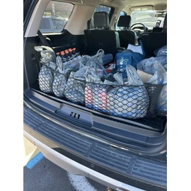 EACCESSORIES EA Rear Trunk Organizer Cargo Net for Ford Expedition 2018–2025–Envelope Style Cargo Net for SUV–Premium Mesh Car Trunk Organizer Vehicle Carrier Storage – Compatible with Ford Expedition