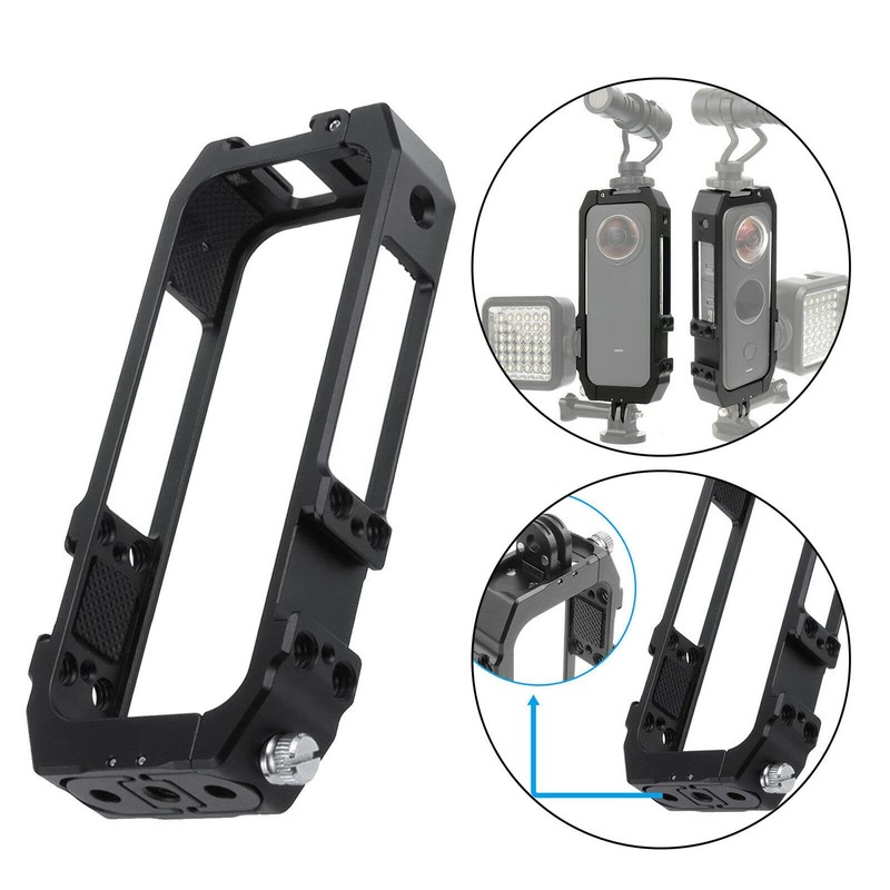 Black Protective Cage Frame Mount Accessories Spare Parts for Insta360