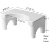 Adjustable Height Potty Step Stool for Adults, Non-Slip Bathroom Squat