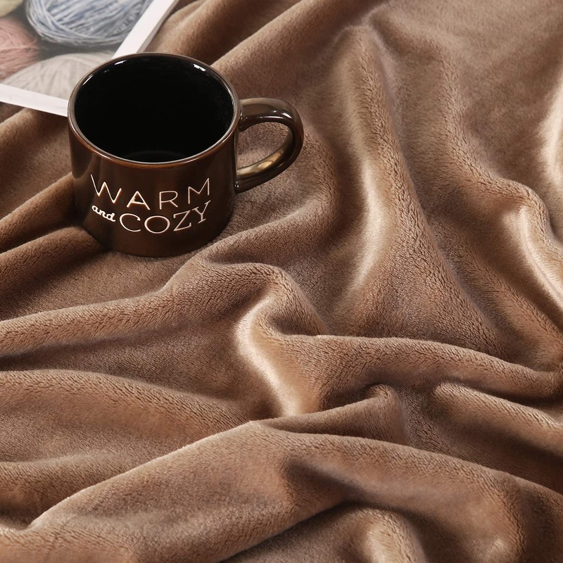 TASTHROW Cuddly Blanket, Soft Fleece Blanket, Sofa Throw, Soft and