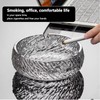 FENGZIZH Large Glass Ashtray, Outdoor Ashtray with 3 Grooves –