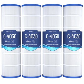 Grefilt 4-Pack C4030 Pool Filter Cartridges, Compatible with Hayward SwimClear C4030, C4025, C4020, Replaces Pleatco PA106, Hayward CX880XRE, Unicel C-7488, 425 sq.ft