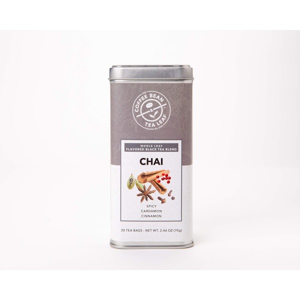 The Coffee Bean & Tea Leaf - Black Tea Chai Tea - Whole Leaf Tea Bags - 20-count Tin