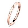 Zakk Rings Women Men Tungsten Rose Gold Front Ring Slim