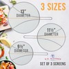 U.S. Kitchen Supply Set of 3 Stainless Steel Splatter Screen