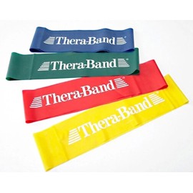 Thera-Band Loops / 18" --Lay Flat Length-(Choose from 4 colors) Free Shipping ! - Yellow
