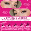 Fowendia Lash Clusters Kit Fluffy 30D 40D Individual Lashes D