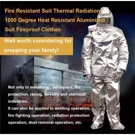 Fire Resistant Suit Thermal Radiation 1000 Degree Heat Resistant Aluminized Suit Fireproof Clothes