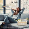 Alarm Clock Bedroom with Wireless Charger Bluetooth Speaker FM Radio