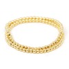 by you Stainless Steel Gold Silver Beaded Ball Bracelets for