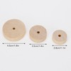 Unfinished Wood Wheels DIY Polished Round Wheel Wooden Pieces for
