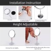 Nicesail 19 Inch Tall Makeup Mirror with 10X Magnification, Make