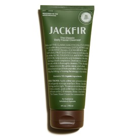 Jackfir The Classic Daily Facial Cleanser, Natural Face Wash for Men, Exfoliate and Hydrate - Jojoba Beads and Fruit Enyzmes, EWG Verified, Organic Ingredients, For All Skin Types, 6 Fl Oz
