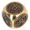 Metal Figertip Rotating Cube Embossed 6 Sided Anti Anxiety Stress