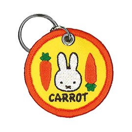 Minoda Miffy CARROT Embroidered Keychain Yellow D02C1511