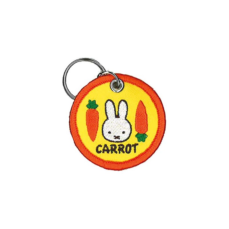 Minoda Miffy CARROT Embroidered Keychain Yellow D02C1511