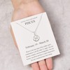 Philip Jones Pisces Star Sign Zodiac Necklace and Quote Card