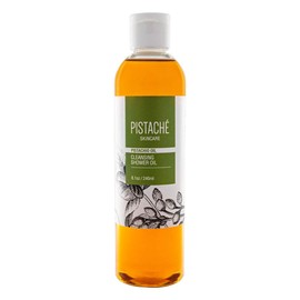 Pistaché Skincare Pistachio Oil Cleansing Shower Oil | Oil-to-Foam Formula | Moisturizing & Nourishing Body Wash with Vitamin E & Antioxidants, 8.1 oz