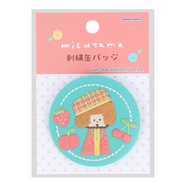 Sunstar Stationery mizutama S8346887 Can Badge Embroidered, Green