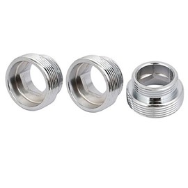 Aexit 3pcs (Home hardware) M18 to M22 Male Thread Metal Faucet Adapter Silver Tone for (74ry783qf127) Water Purifier