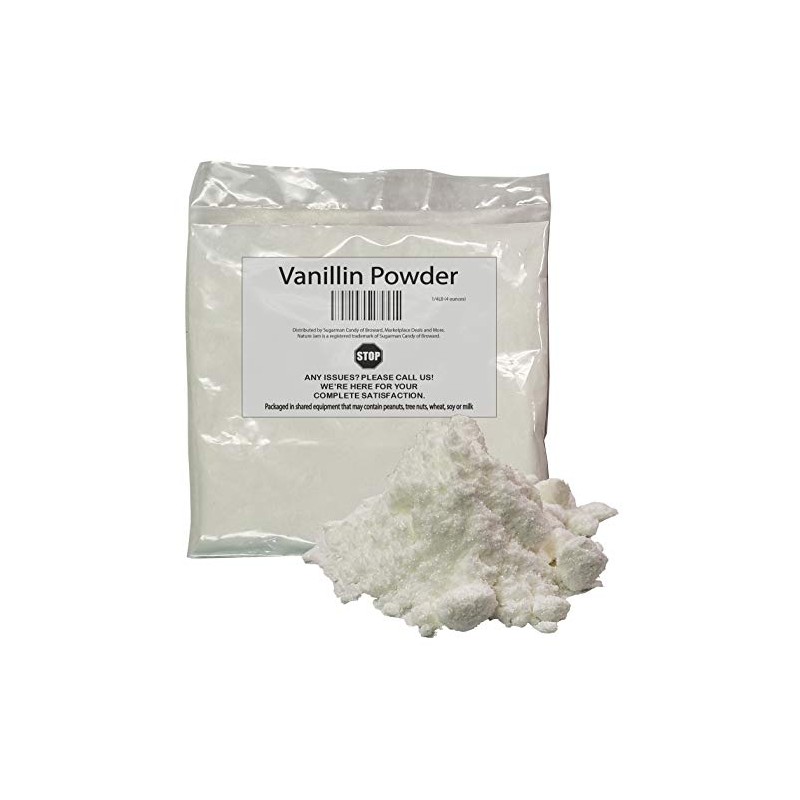 Vanillin Powder 4 OZ-Food Grade Additive for Food and Flavor