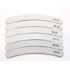 25x Nail Files Zebra Shape CURVED BANANA BOOMERANG Double Sided