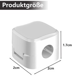 Cable Clip Holder, Pack of 6 Cable Holder, Cable Clips, Adjustable Cable Organiser, Magnetic Desk Cable Organiser Management for Desk, Bedside, Charging Cables, Audio Cable, White