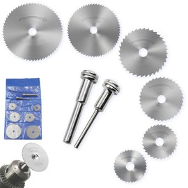 Set of 8 small circular saw steel blades, high speed steel blades for rotary tool, mini circular saw blade, for cutting wood, plastic and metal