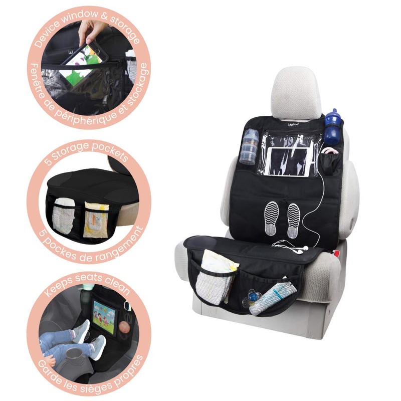Lulyboo Auto Seat Protector with Storage and Waterproof Tablet Window