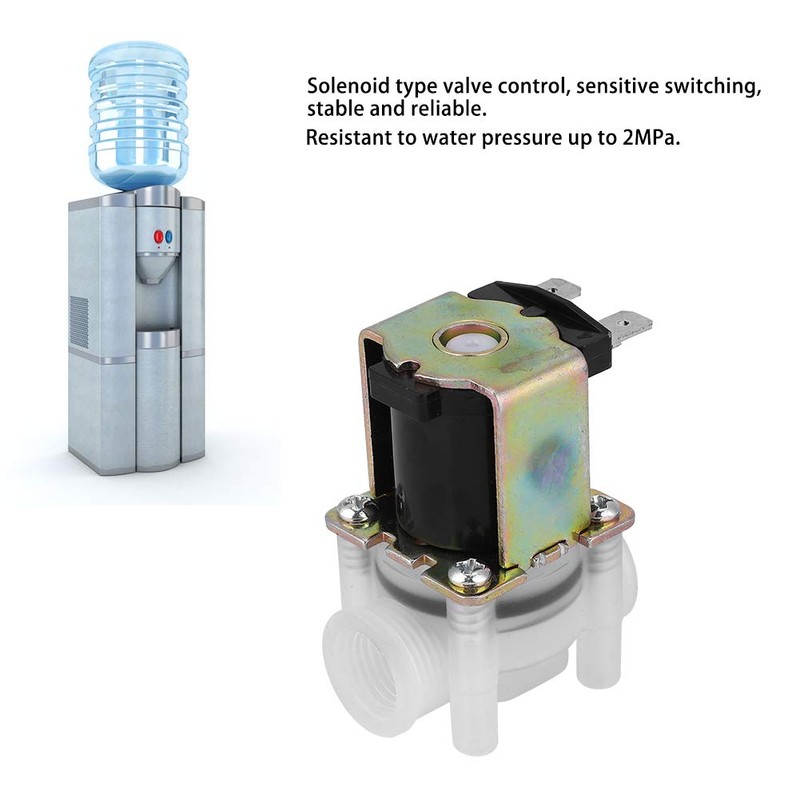 Naroote Solenoid Valve, G1/4 Inch NC Plastic Solenoid Valve Normally