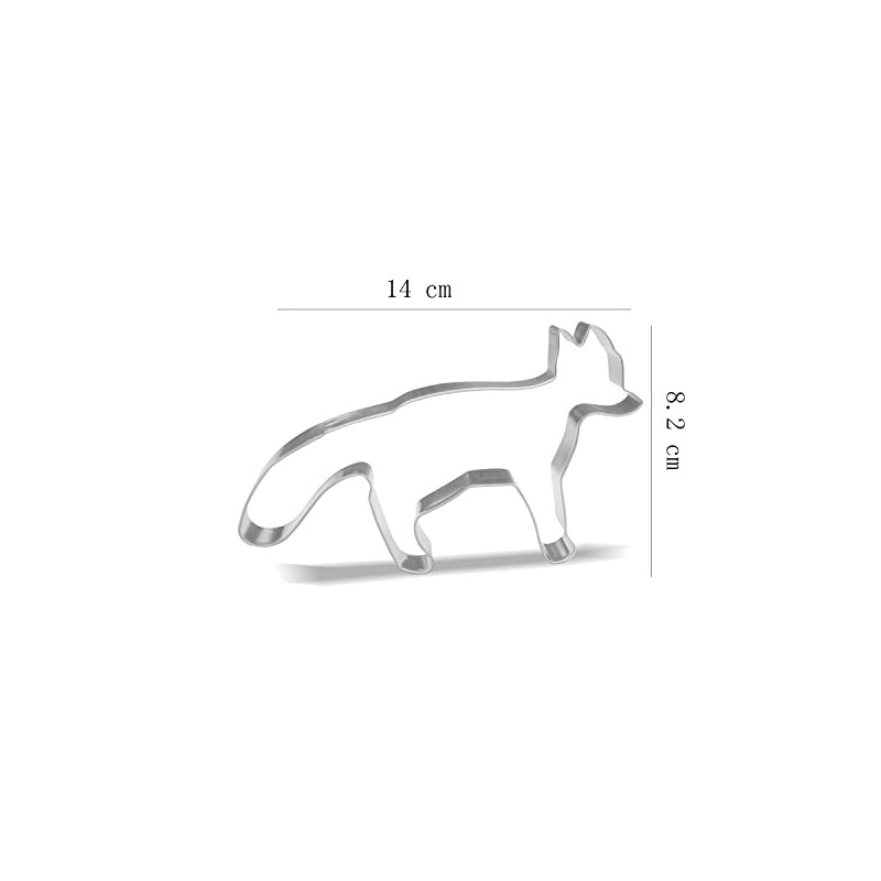 14 cm Fox Cookie Cutter - Stainless Steel