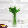 Beksodi 20Pcs Artificial Tulips Flowers, Real Touch Latex Fake Tulips