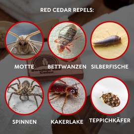 Handgefertigter Zedernholz-Mottenschutz für Ringe - Schützt vor Motten, Teppichkäfern, Silberfischchen und Bettwanzen - Essentiell und familienfreundlich