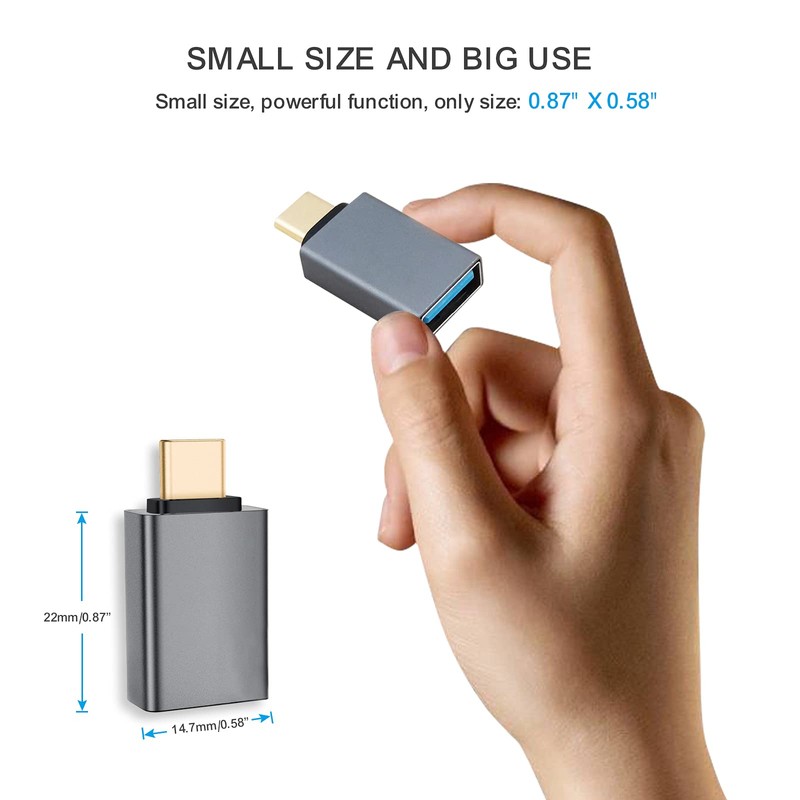 Helos Adapter OTG USB 3.1 A Female/Type-C™ Male Premium Dark