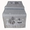 Raebel OHG Table Runner Embroidery Winter Village Fir Christmas White