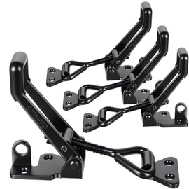 4 Pack Heavy Duty Toggle Clamp Latch,4003 Style 1320lbs Capacity Pull Clamp Black Adjustable Quick Release Hasp Clamps for Smoker Cabinet Boxes Case Trunk Jig,Metal Toggle Latch Catch Set