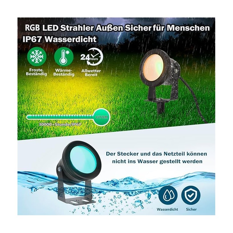 LED Spotlight, 10 W LED Spotlight, Outdoor Pool Lighting, Underwater