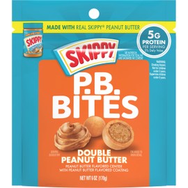 SKIPPY Bites Double Peanut Butter 6oz Pouch
