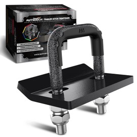 AUTMATCH Hitch Tightener Anti-Rattle Clamp, Heavy Duty Hitch Stabilizer for 1.25 and 2 inch Trailer Hitches, Rubber Isolator and Anti-Rust Double Coating Protective, Grainstone