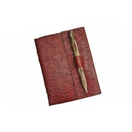 SZCO Supplies Leather Journal with Lock and Pencil