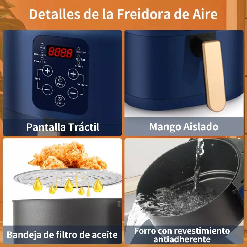Eco R Freidora Aire Multifincional Cocina Digital 6.8l Touch
