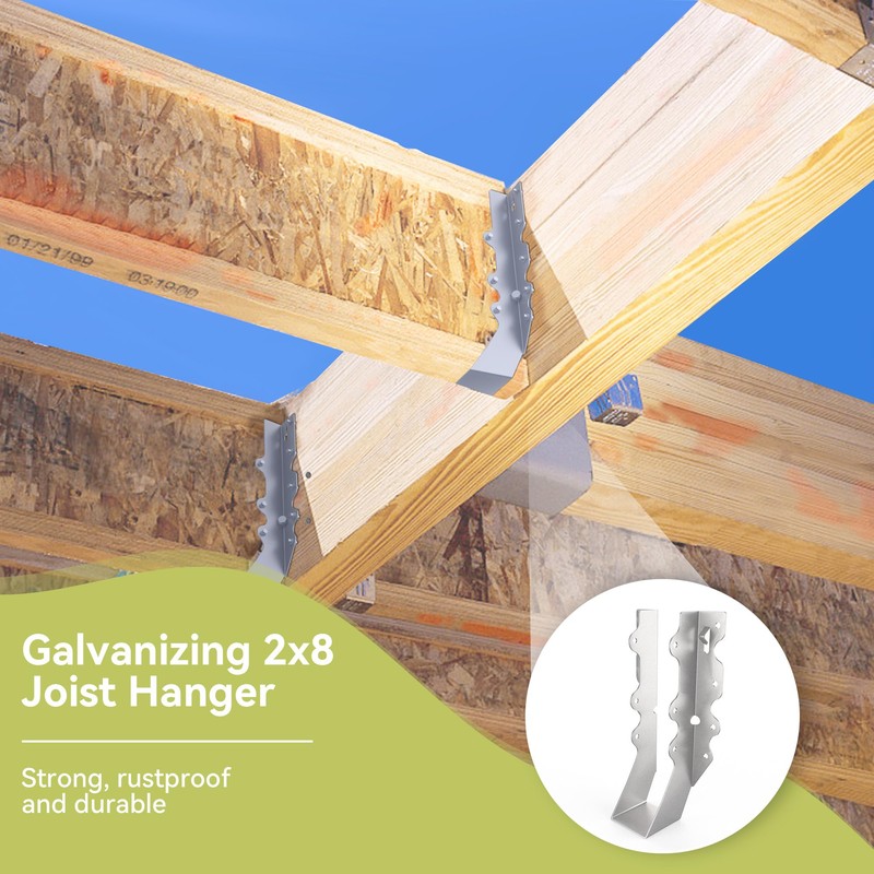 25 pcs 2x8 Joist Hanger,LU28 18 Gauge Galvanizing Face Mount