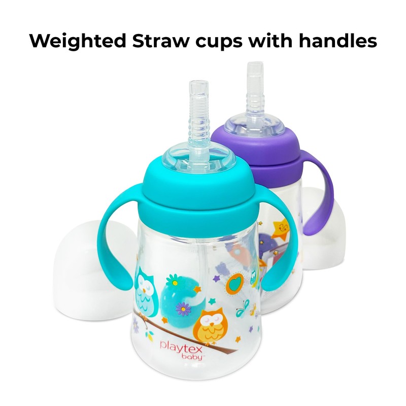 Playtex Baby® Weighted Straw Cup with Handles, 2 Count -
