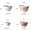 Bicuzat Ceramic Flower Pattern Measuring Cups Set, Measuring Bowls Set,