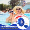 Funnymoom 6 Pcs Pool Floating Chlorine Dispenser 5 Inch Floating